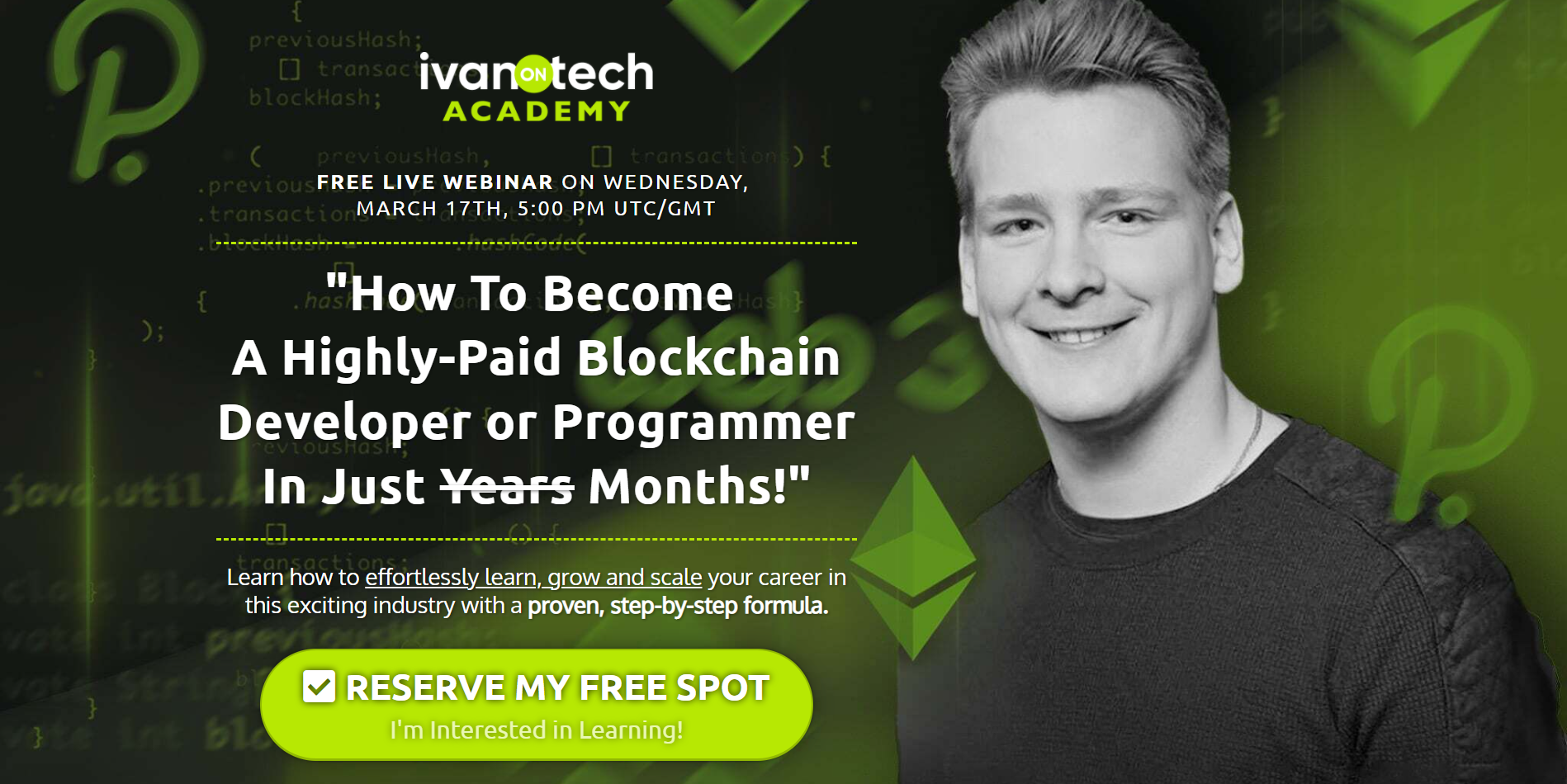 Ivan On Tech LIVE Webinar® || Be A Highly-Paid Blockchain ...